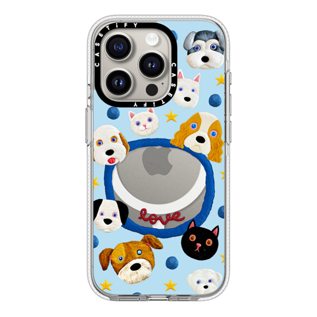 Emma Kang x CASETiFY iPhone 15 Pro ケース クリア クリア ケース MagSafe対応 pet lover