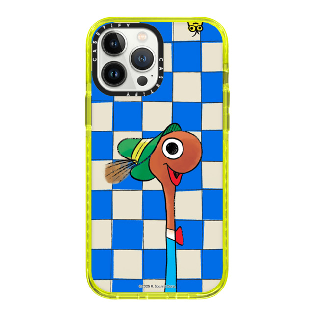 Richard_Scarry x CASETiFY iPhone 13 Pro Max Case ネオン イエロー インパクトケース Lowly The Worm Checker Phone Case Mother's Day Richard_Scarry x CASETiFY iPhone 13 Pro Max Case ネオン イエロー インパクトケース Lowly The Worm Checker Phone Case Mother's Day