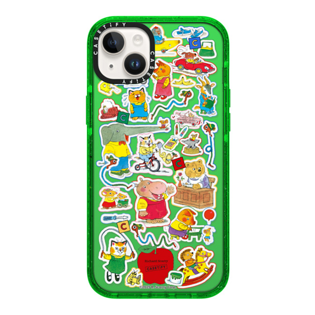 Richard_Scarry x CASETiFY iPhone 14 Plus ケース グリーン インパクトケース Richard Scarry Busy World Sticker Phone Case Back to School Richard_Scarry x CASETiFY iPhone 14 Plus ケース グリーン インパクトケース Richard Scarry Busy World Sticker Phone Case Back to School