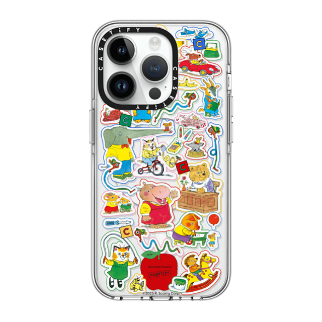 Richard_Scarry x CASETiFY iPhone 14 Pro Case Clear Clear Case MagSafe Compatible Richard Scarry Busy World Sticker Phone Case Richard_Scarry x CASETiFY iPhone 14 Pro Case Clear Clear Case MagSafe Compatible Richard Scarry Busy World Sticker Phone Case