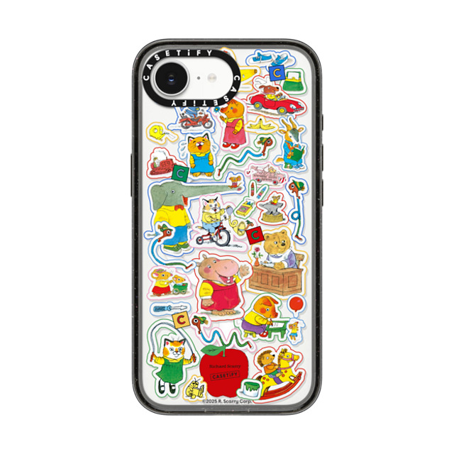 Richard_Scarry x CASETiFY iPhone 16e ケース ブラック インパクトケース MagSafe対応 Richard Scarry Busy World Sticker Phone Case Father's Day Richard_Scarry x CASETiFY iPhone 16e ケース ブラック インパクトケース MagSafe対応 Richard Scarry Busy World Sticker Phone Case Father's Day