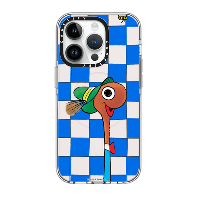 Richard_Scarry x CASETiFY iPhone 14 Pro Case Clear Clear Case MagSafe Compatible Lowly The Worm Checker Phone Case Richard_Scarry x CASETiFY iPhone 14 Pro Case Clear Clear Case MagSafe Compatible Lowly The Worm Checker Phone Case
