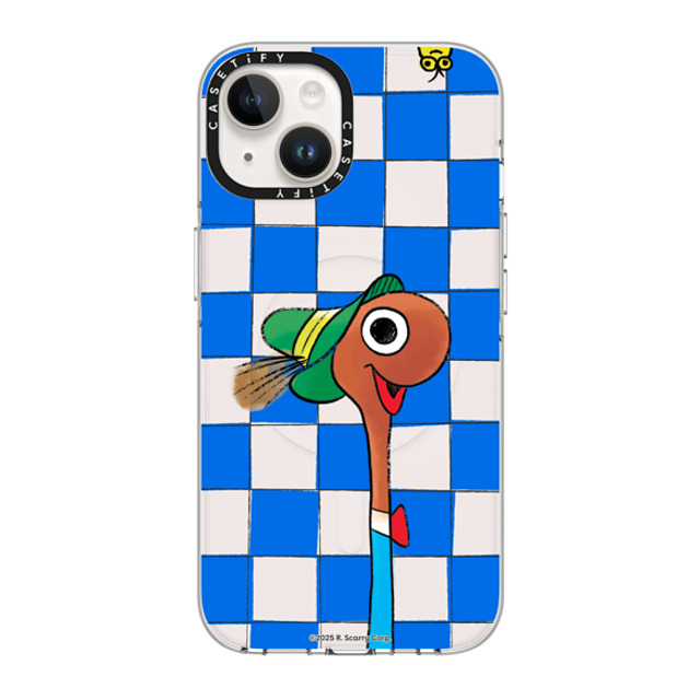 Richard_Scarry x CASETiFY iPhone 14 Case Clear Clear Case MagSafe Compatible Lowly The Worm Checker Phone Case Richard_Scarry x CASETiFY iPhone 14 Case Clear Clear Case MagSafe Compatible Lowly The Worm Checker Phone Case