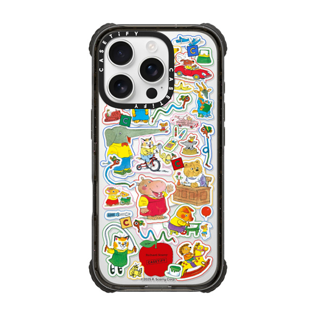 Richard_Scarry x CASETiFY iPhone 16 Pro Case Black ウルトラ インパクトケース MagSafe 対応 Richard Scarry Busy World Sticker Phone Case Richard_Scarry x CASETiFY iPhone 16 Pro Case Black ウルトラ インパクトケース MagSafe 対応 Richard Scarry Busy World Sticker Phone Case