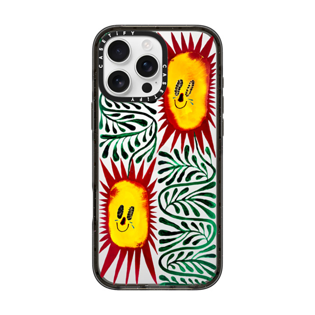 Chow Ciao Chow x CASETiFY iPhone 16 Pro Max ケース Nature,Fine Art ブラック インパクトケース Two Sun-criers by Chow Ciao Chow Father's Day Chow Ciao Chow x CASETiFY iPhone 16 Pro Max ケース Nature,Fine Art ブラック インパクトケース Two Sun-criers by Chow Ciao Chow Father's Day