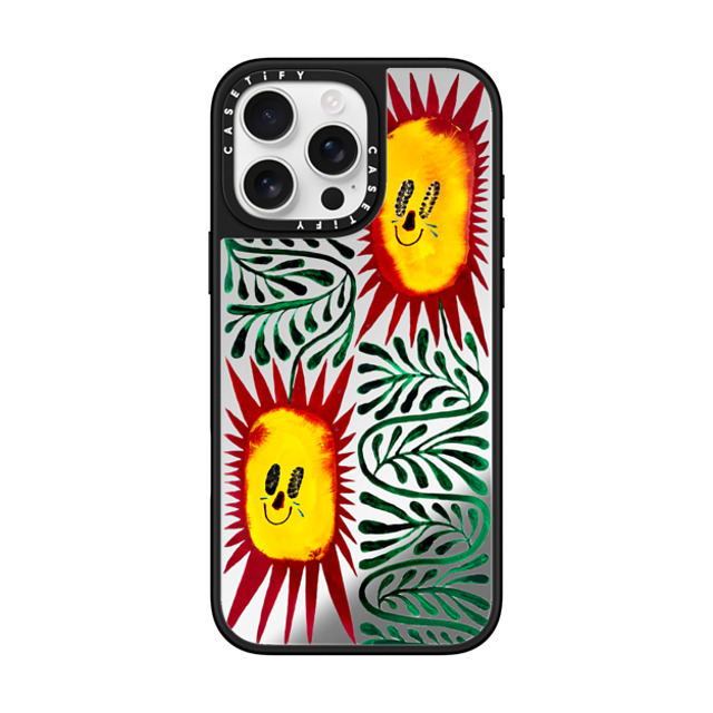 Chow Ciao Chow x CASETiFY iPhone 16 Pro Max ケース Nature,Fine Art Silver on Black ミラーケース MagSafe対応 Two Sun-criers by Chow Ciao Chow Father's Day Chow Ciao Chow x CASETiFY iPhone 16 Pro Max ケース Nature,Fine Art Silver on Black ミラーケース MagSafe対応 Two Sun-criers by Chow Ciao Chow Father's Day