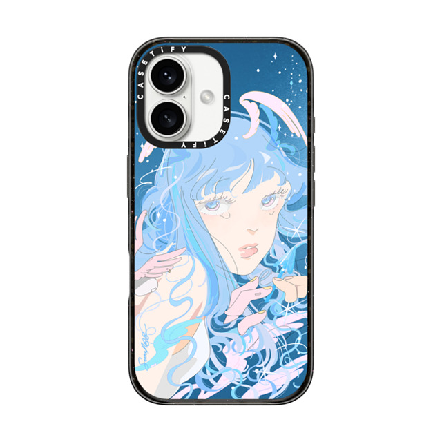 Saitemiss x CASETiFY iPhone 16 ケース ブラック インパクトケース CHERUBIM BY SAITEMISS