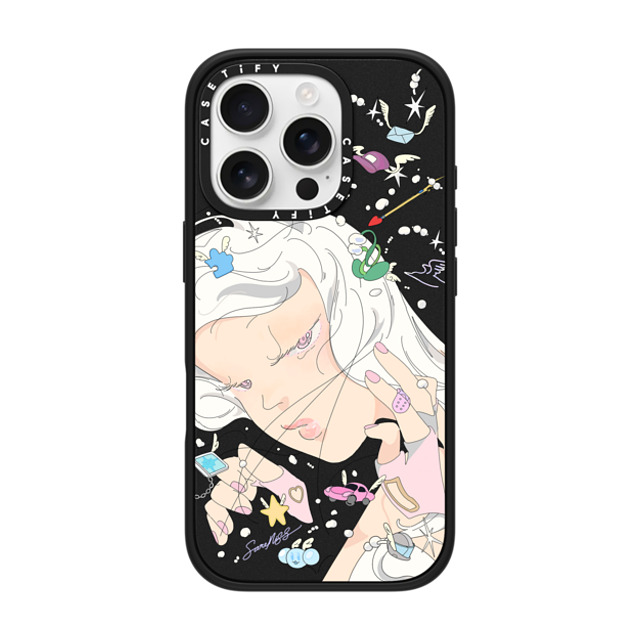 Saitemiss x CASETiFY iPhone 16 Pro Case Star,Love マットブラック Impact Case MagSafe Compatible DANCING BY SAITEMISS Mother's Day Saitemiss x CASETiFY iPhone 16 Pro Case Star,Love マットブラック Impact Case MagSafe Compatible DANCING BY SAITEMISS Mother's Day