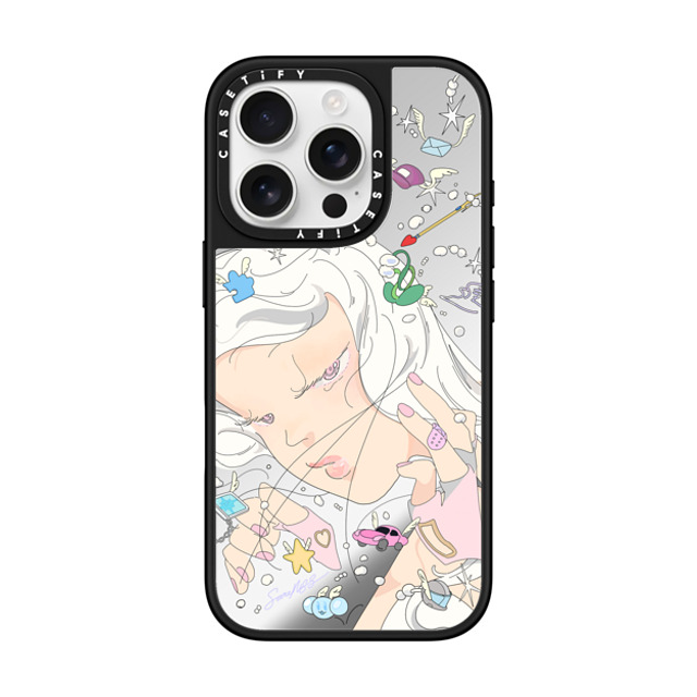 Saitemiss x CASETiFY iPhone 16 Pro Case Star,Love Silver on Black ミラーケース MagSafe対応 DANCING BY SAITEMISS Mother's Day Saitemiss x CASETiFY iPhone 16 Pro Case Star,Love Silver on Black ミラーケース MagSafe対応 DANCING BY SAITEMISS Mother's Day
