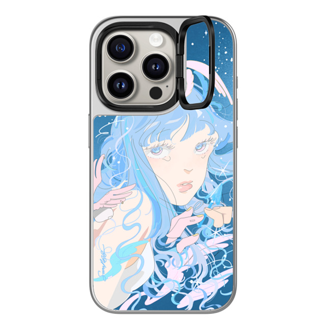 Saitemiss x CASETiFY iPhone 15 Pro Case シルバー (シルバーバンパー) ミラー リングスタンドケース MagSafe対応 CHERUBIM BY SAITEMISS Saitemiss x CASETiFY iPhone 15 Pro Case シルバー (シルバーバンパー) ミラー リングスタンドケース MagSafe対応 CHERUBIM BY SAITEMISS