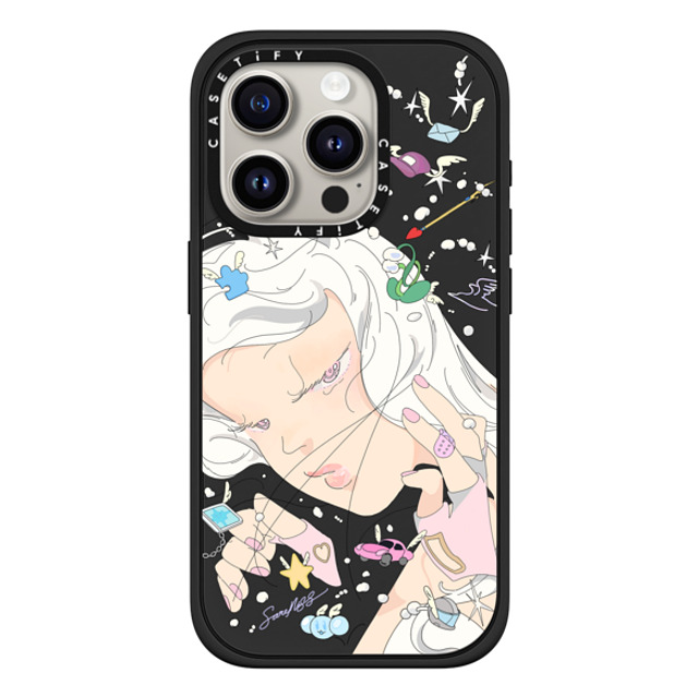 Saitemiss x CASETiFY iPhone 15 Pro Case Star,Love マットブラック Impact Case MagSafe Compatible DANCING BY SAITEMISS Mother's Day Saitemiss x CASETiFY iPhone 15 Pro Case Star,Love マットブラック Impact Case MagSafe Compatible DANCING BY SAITEMISS Mother's Day