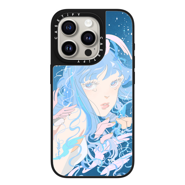 Saitemiss x CASETiFY iPhone 15 Pro Case Silver on Black ミラーケース MagSafe対応 CHERUBIM BY SAITEMISS Saitemiss x CASETiFY iPhone 15 Pro Case Silver on Black ミラーケース MagSafe対応 CHERUBIM BY SAITEMISS