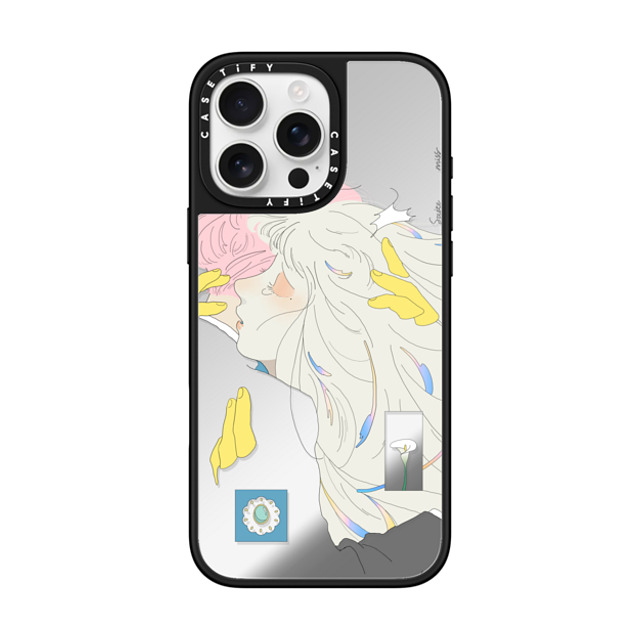 Saitemiss x CASETiFY iPhone 16 Pro Max Case Star,Love Silver on Black ミラーケース MagSafe対応 A HUG BY SAITEMISS Mother's Day Saitemiss x CASETiFY iPhone 16 Pro Max Case Star,Love Silver on Black ミラーケース MagSafe対応 A HUG BY SAITEMISS Mother's Day