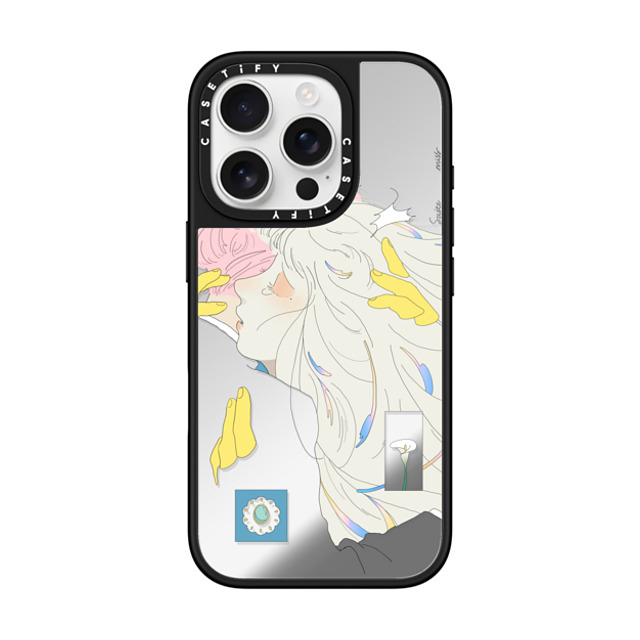 Saitemiss x CASETiFY iPhone 16 Pro Case Star,Love Silver on Black ミラーケース MagSafe対応 A HUG BY SAITEMISS Mother's Day Saitemiss x CASETiFY iPhone 16 Pro Case Star,Love Silver on Black ミラーケース MagSafe対応 A HUG BY SAITEMISS Mother's Day