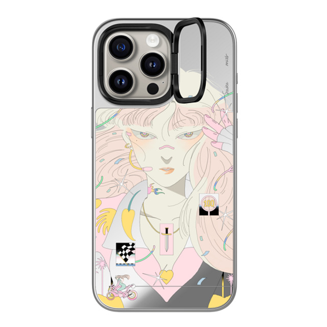 Saitemiss x CASETiFY iPhone 15 Pro Max Case Star,Love シルバー (シルバーバンパー) ミラー リングスタンドケース MagSafe対応 LOVE RACER BY SAITEMISS Back to School Saitemiss x CASETiFY iPhone 15 Pro Max Case Star,Love シルバー (シルバーバンパー) ミラー リングスタンドケース MagSafe対応 LOVE RACER BY SAITEMISS Back to School