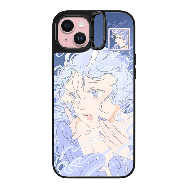 Saitemiss x CASETiFY iPhone 15 Plus Case Star,Pastel Silver on Black ミラー リングスタンドケース MagSafe対応 SERAPH BY SAITEMISS Mother's Day Saitemiss x CASETiFY iPhone 15 Plus Case Star,Pastel Silver on Black ミラー リングスタンドケース MagSafe対応 SERAPH BY SAITEMISS Mother's Day