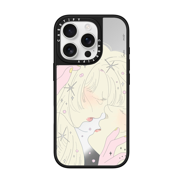 Saitemiss x CASETiFY iPhone 16 Pro Case Star,Love Silver on Black ミラーケース MagSafe対応 VERY CLOSE BY SAITEMISS Back to School Saitemiss x CASETiFY iPhone 16 Pro Case Star,Love Silver on Black ミラーケース MagSafe対応 VERY CLOSE BY SAITEMISS Back to School