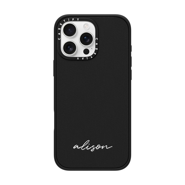 CASETiFY iPhone 16 Pro Max ケース マットブラック インパクトケース MagSafe対応 Customization - (alison)