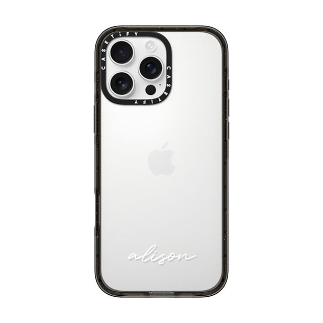 CASETiFY iPhone 16 Pro Max ケース ブラック インパクトケース Customization - (alison)