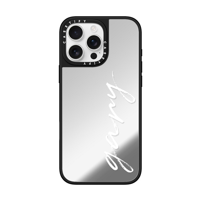 CASETiFY iPhone 16 Pro Max ケース Silver on Black ミラーケース MagSafe対応 Customization - (gary)