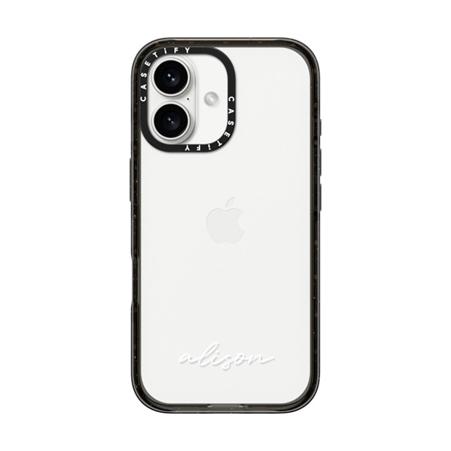 CASETiFY iPhone 16 ケース ブラック インパクトケース Customization - (alison)