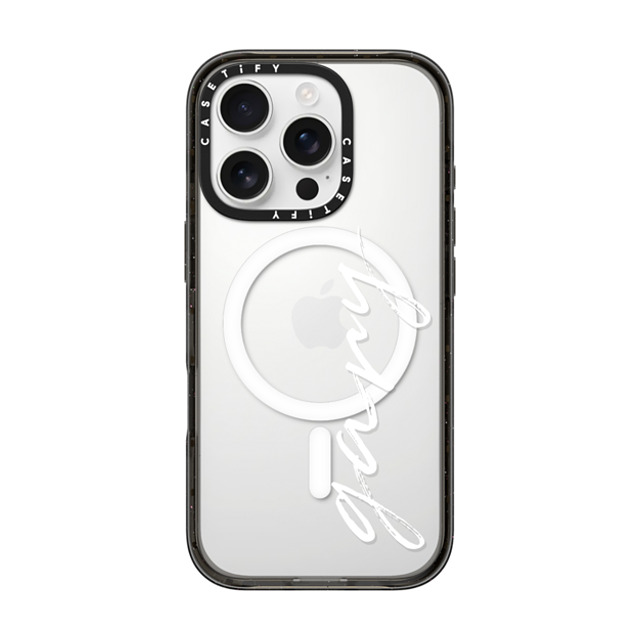 CASETiFY iPhone 16 Pro ケース ブラック インパクトケース MagSafe対応 Customization - (gary)