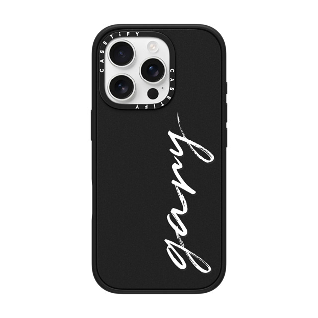 CASETiFY iPhone 16 Pro ケース マットブラック インパクトケース MagSafe対応 Customization - (gary)