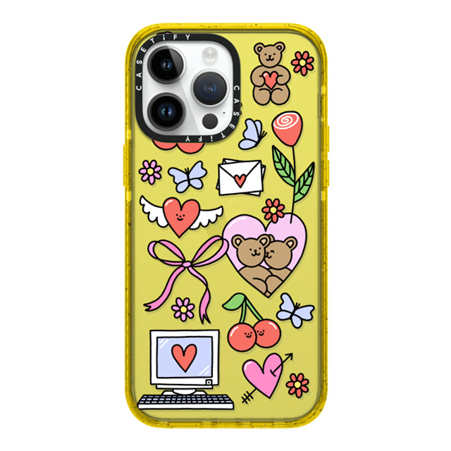 Rosie Pink x CASETiFY iPhone 14 Pro Max Case Sticker,Heart イエロー インパクトケース Love Stickers Mother's Day Rosie Pink x CASETiFY iPhone 14 Pro Max Case Sticker,Heart イエロー インパクトケース Love Stickers Mother's Day