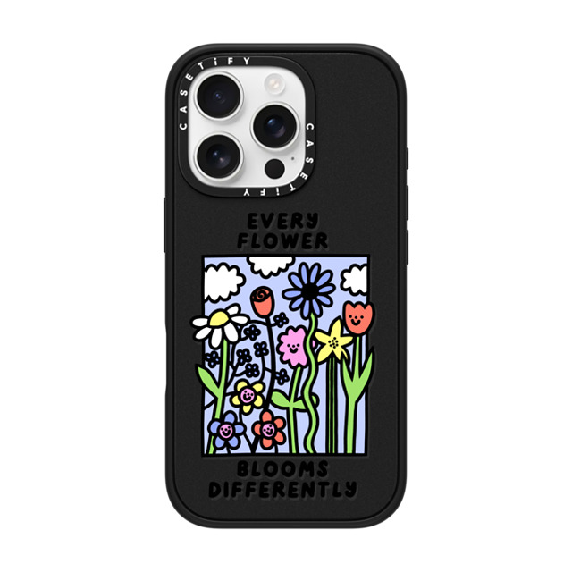 Rosie Pink x CASETiFY iPhone 16 Pro ケース Floral,Cartoon マットブラック インパクトケース MagSafe対応 Every Flower Blooms Differently Father's Day Rosie Pink x CASETiFY iPhone 16 Pro ケース Floral,Cartoon マットブラック インパクトケース MagSafe対応 Every Flower Blooms Differently Father's Day