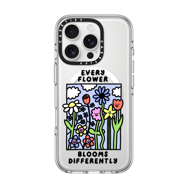 Rosie Pink x CASETiFY iPhone 16 Pro ケース Floral,Cartoon クリア クリア ケース MagSafe対応 Every Flower Blooms Differently Father's Day Rosie Pink x CASETiFY iPhone 16 Pro ケース Floral,Cartoon クリア クリア ケース MagSafe対応 Every Flower Blooms Differently Father's Day