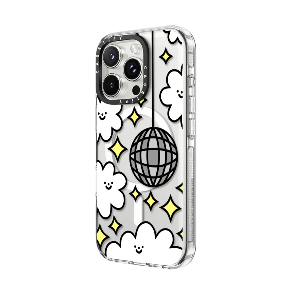 Clear iPhone 16 Pro Case MagSafe Compatible - Disco Dreams