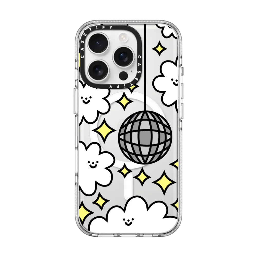 Clear iPhone 16 Pro Case MagSafe Compatible - Disco Dreams