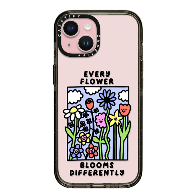 Rosie Pink x CASETiFY iPhone 15 ケース Floral,Cartoon ブラック インパクトケース Every Flower Blooms Differently Father's Day Rosie Pink x CASETiFY iPhone 15 ケース Floral,Cartoon ブラック インパクトケース Every Flower Blooms Differently Father's Day