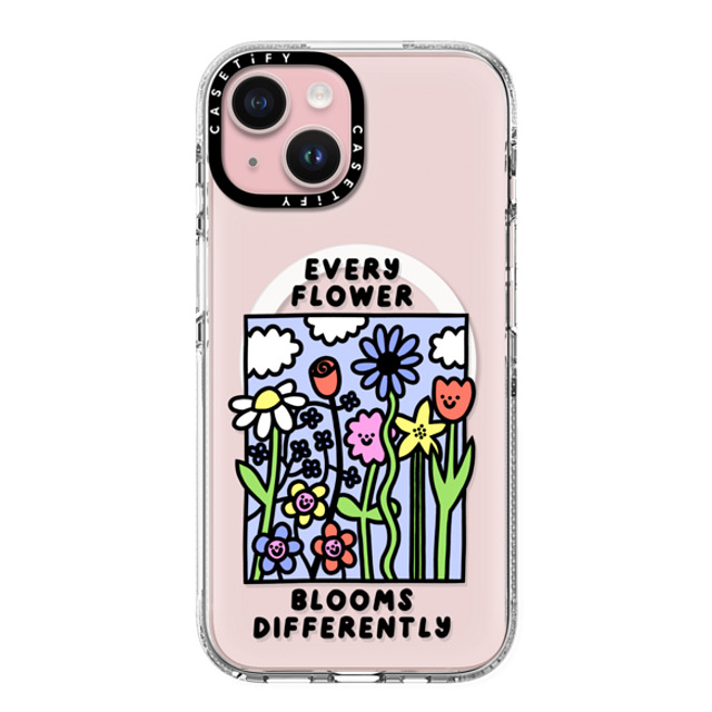 Rosie Pink x CASETiFY iPhone 15 ケース Floral,Cartoon クリア クリア ケース MagSafe対応 Every Flower Blooms Differently Father's Day Rosie Pink x CASETiFY iPhone 15 ケース Floral,Cartoon クリア クリア ケース MagSafe対応 Every Flower Blooms Differently Father's Day
