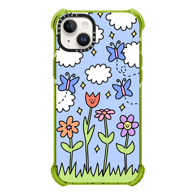 Rosie Pink x CASETiFY iPhone 14 Plus Case Kiwi ウルトラ インパクトケース MagSafe 対応 Blue Skies Rosie Pink x CASETiFY iPhone 14 Plus Case Kiwi ウルトラ インパクトケース MagSafe 対応 Blue Skies