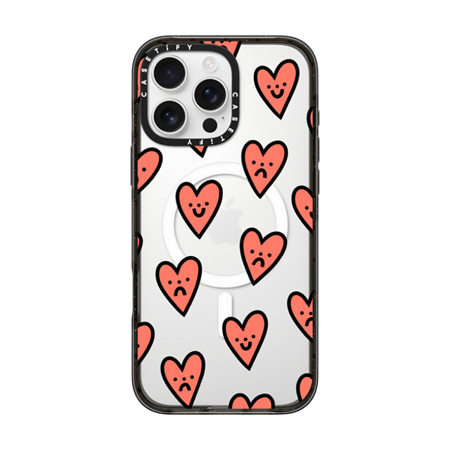 Rosie Pink x CASETiFY iPhone 16 Pro Max Case Heart,Cartoon Black Impact Case MagSafe Compatible Moody Hearts Father's Day Rosie Pink x CASETiFY iPhone 16 Pro Max Case Heart,Cartoon Black Impact Case MagSafe Compatible Moody Hearts Father's Day