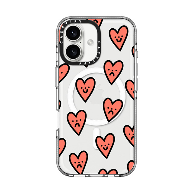Rosie Pink x CASETiFY iPhone 16 ケース Heart,Cartoon クリア クリア ケース MagSafe対応 Moody Hearts Father's Day Rosie Pink x CASETiFY iPhone 16 ケース Heart,Cartoon クリア クリア ケース MagSafe対応 Moody Hearts Father's Day