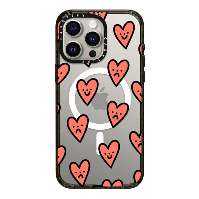 Rosie Pink x CASETiFY iPhone 15 Pro Max Case Heart,Cartoon Black Impact Case MagSafe Compatible Moody Hearts Back to School Rosie Pink x CASETiFY iPhone 15 Pro Max Case Heart,Cartoon Black Impact Case MagSafe Compatible Moody Hearts Back to School