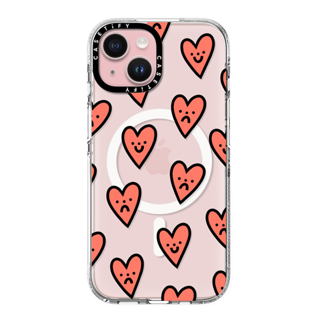 Rosie Pink x CASETiFY iPhone 15 ケース Heart,Cartoon クリア クリア ケース MagSafe対応 Moody Hearts Father's Day Rosie Pink x CASETiFY iPhone 15 ケース Heart,Cartoon クリア クリア ケース MagSafe対応 Moody Hearts Father's Day