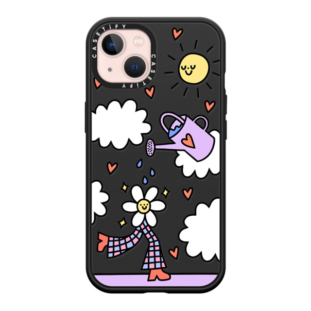 Rosie Pink x CASETiFY iPhone 13 ケース マットブラック インパクトケース MagSafe対応 Growing Every Day