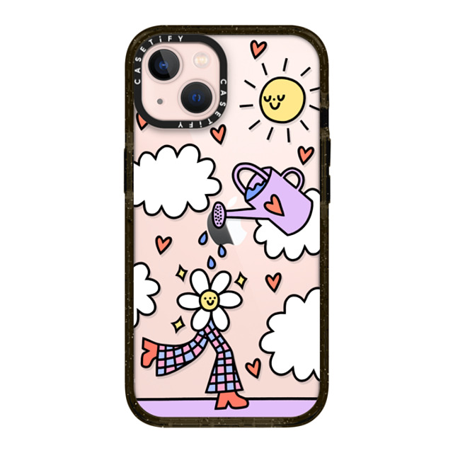 Rosie Pink x CASETiFY iPhone 13 ケース ブラック インパクトケース Growing Every Day