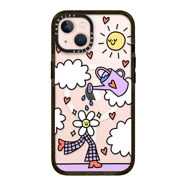 Rosie Pink x CASETiFY iPhone 13 ケース ブラック インパクトケース MagSafe対応 Growing Every Day