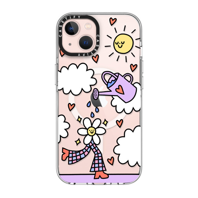 Rosie Pink x CASETiFY iPhone 13 ケース クリア クリア ケース MagSafe対応 Growing Every Day