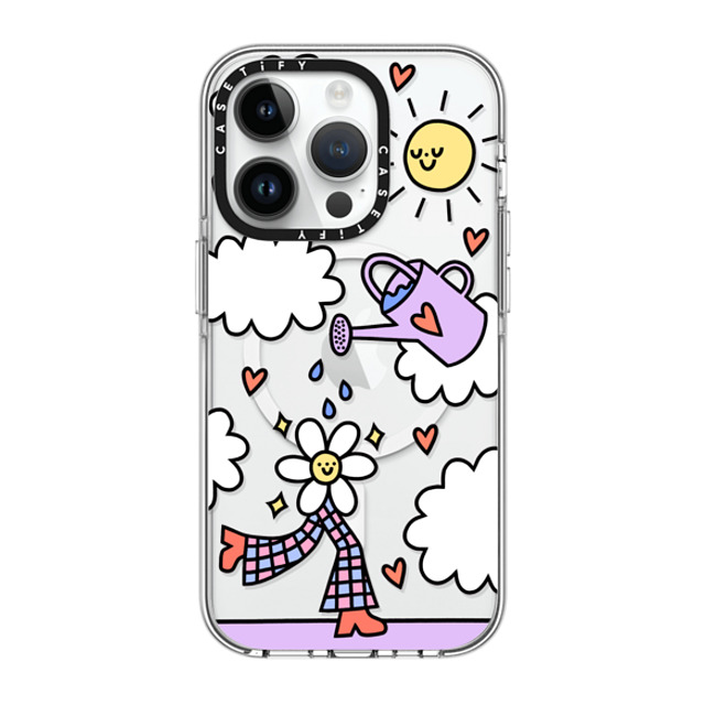 Rosie Pink x CASETiFY iPhone 14 Pro ケース クリア クリア ケース MagSafe対応 Growing Every Day