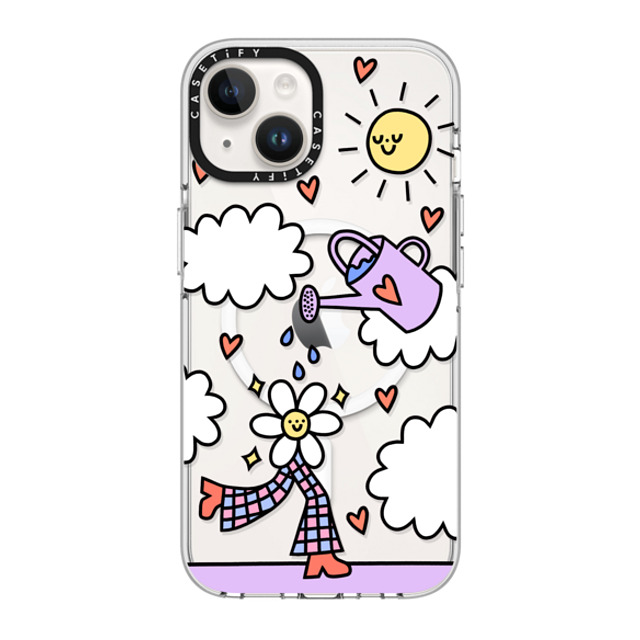 Rosie Pink x CASETiFY iPhone 14 ケース クリア クリア ケース MagSafe対応 Growing Every Day