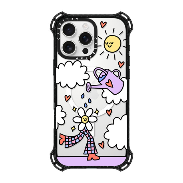 Rosie Pink x CASETiFY iPhone 16 Pro Max ケース ブラック バウンスケース Growing Every Day