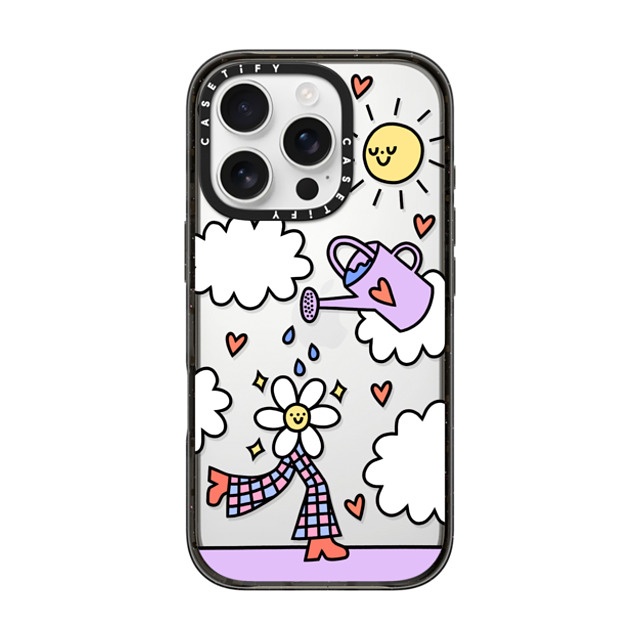 Rosie Pink x CASETiFY iPhone 16 Pro ケース ブラック インパクトケース Growing Every Day