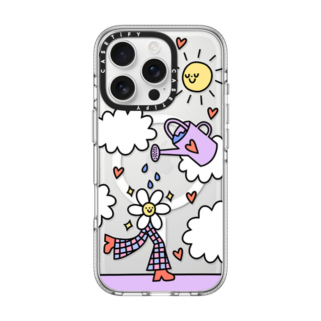 Rosie Pink x CASETiFY iPhone 16 Pro ケース クリア クリア ケース MagSafe対応 Growing Every Day