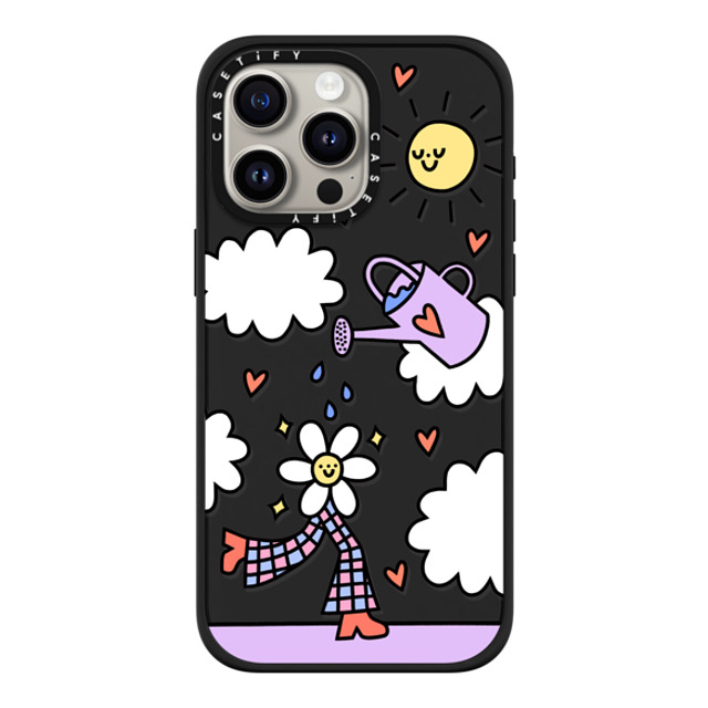 Rosie Pink x CASETiFY iPhone 15 Pro Max ケース マットブラック インパクトケース MagSafe対応 Growing Every Day