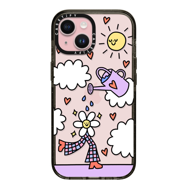 Rosie Pink x CASETiFY iPhone 15 ケース ブラック インパクトケース Growing Every Day